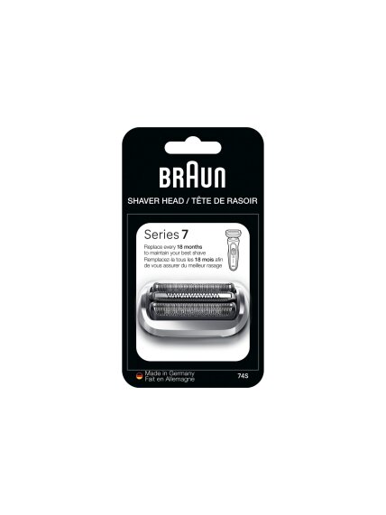 Braun 74S Shaver Replacement Head Series 7, Silver 1 Braun 74S Shaver Replacement Head Series 7, Silver 1