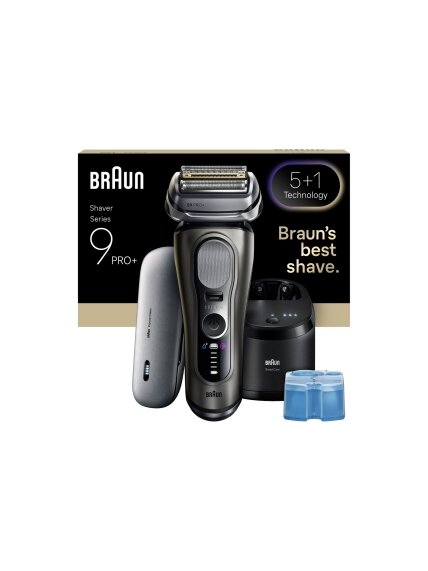 Braun 9675cc Series 9 PRO+ Clean&Charge Shaver, Grey 1