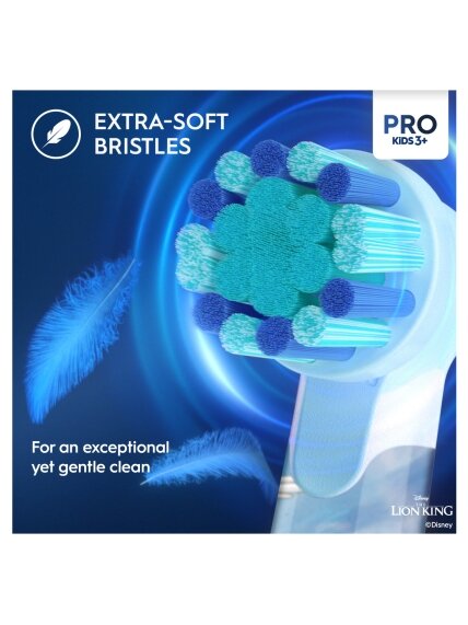 Braun | Electric Toothbrush | Vitality PRO Kids 3+ Lion King | Rechargeable | For children | Number of brush heads included 1 | Number of teeth brushing modes 2 2 Braun | Electric Toothbrush | Vitality PRO Kids 3+ Lion King | Rechargeable | For children | Number of brush heads included 1 | Number of teeth brushing modes 2 2