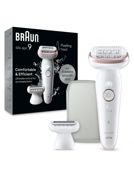 Braun Epilator | SES9-030 Silk épil 9 | Operating time (max) 50 min | Number of power levels 2 | Wet & Dry | White/Rose 1 Braun Epilator | SES9-030 Silk épil 9 | Operating time (max) 50 min | Number of power levels 2 | Wet & Dry | White/Rose 1