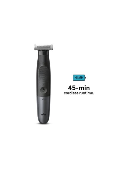 Braun Face and Body Hair trimmer | XT5300 Series XT5 | Cordless | Wet & Dry | Number of length steps 6 | Black/Silver 1 Braun Face and Body Hair trimmer | XT5300 Series XT5 | Cordless | Wet & Dry | Number of length steps 6 | Black/Silver 1