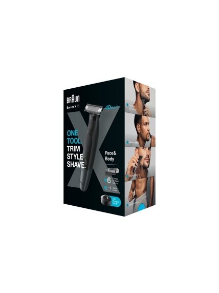 Braun Face and Body Hair trimmer | XT5300 Series XT5 | Cordless | Wet & Dry | Number of length steps 6 | Black/Silver 2 Braun Face and Body Hair trimmer | XT5300 Series XT5 | Cordless | Wet & Dry | Number of length steps 6 | Black/Silver 2