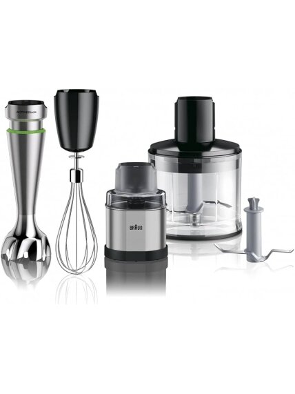 Braun | Hand Blender | MQ9138XI MultiQuick 9 | Hand Blender | 1200 W | Number of speeds 3 | Chopper | Ice crushing | Black/Stainless Steel