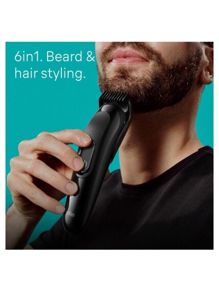 Braun Trimmer | 6-in-1 Style Kit 3 MGK3410 | Cordless | Number of length steps 13 | Black 3 Braun Trimmer | 6-in-1 Style Kit 3 MGK3410 | Cordless | Number of length steps 13 | Black 3