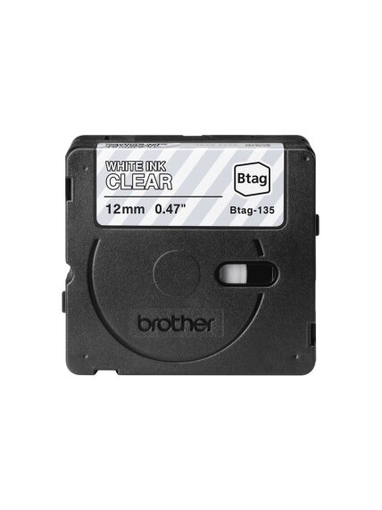 Brother BTAG-135 | White on Clear | Btag 1
