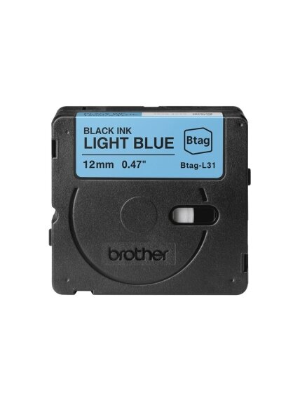 Brother BTAG-L31 | Black on Light Blue | Btag 1