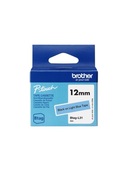 Brother BTAG-L31 | Black on Light Blue | Btag