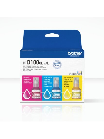 Brother BTD100CLVAL | Multipack Ink Bottles | Magenta, Cyan, Yellow 2 Brother BTD100CLVAL | Multipack Ink Bottles | Magenta, Cyan, Yellow 2