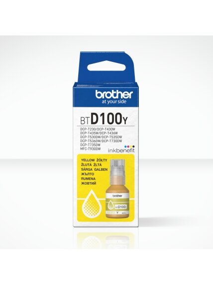 Brother BTD100Y | Ink Bottle | Yellow 2