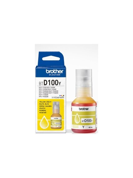 Brother BTD100Y | Ink Bottle | Yellow Brother BTD100Y | Ink Bottle | Yellow