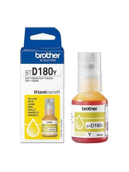Brother BTD180Y | Ink refill | Yellow 2 Brother BTD180Y | Ink refill | Yellow 2