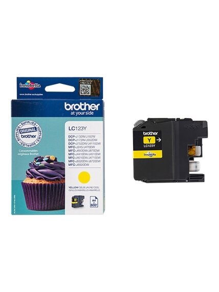 Brother LC123Y | Ink Cartridge | Yellow 6 Brother LC123Y | Ink Cartridge | Yellow 6