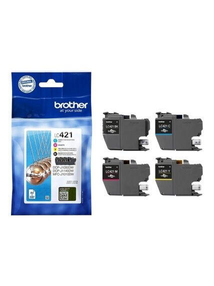 Brother LC421VAL Ink Cartridge Multipack | Brother 3 Brother LC421VAL Ink Cartridge Multipack | Brother 3
