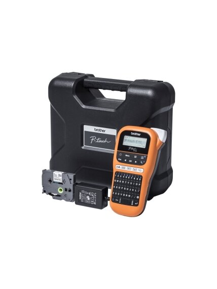 Brother PTE110VP | Thermal | Label Printer | Orange Brother PTE110VP | Thermal | Label Printer | Orange