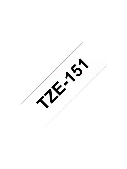Brother | TZE-151 Laminated Tape | Black on Clear | TZe | 8 m | 2.4 cm 2 Brother | TZE-151 Laminated Tape | Black on Clear | TZe | 8 m | 2.4 cm 2