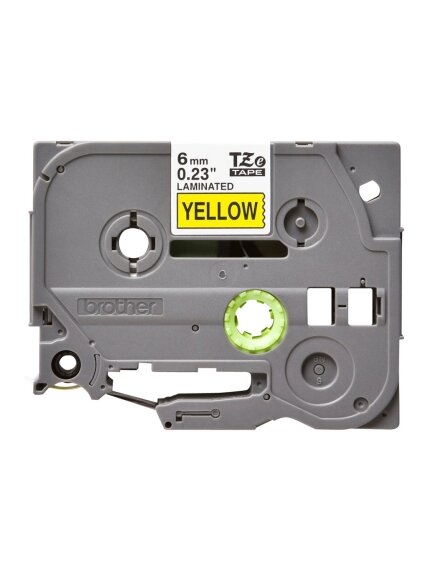 Brother | TZe-611 Laminated Tape | Black on Yellow | TZe | 8 m | 6 cm 1