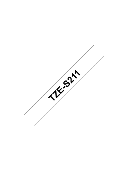 Brother | TZe-S211 Strong Adhesive Laminated Tape | Black on White | TZe | 8 m | 6 cm Brother | TZe-S211 Strong Adhesive Laminated Tape | Black on White | TZe | 8 m | 6 cm