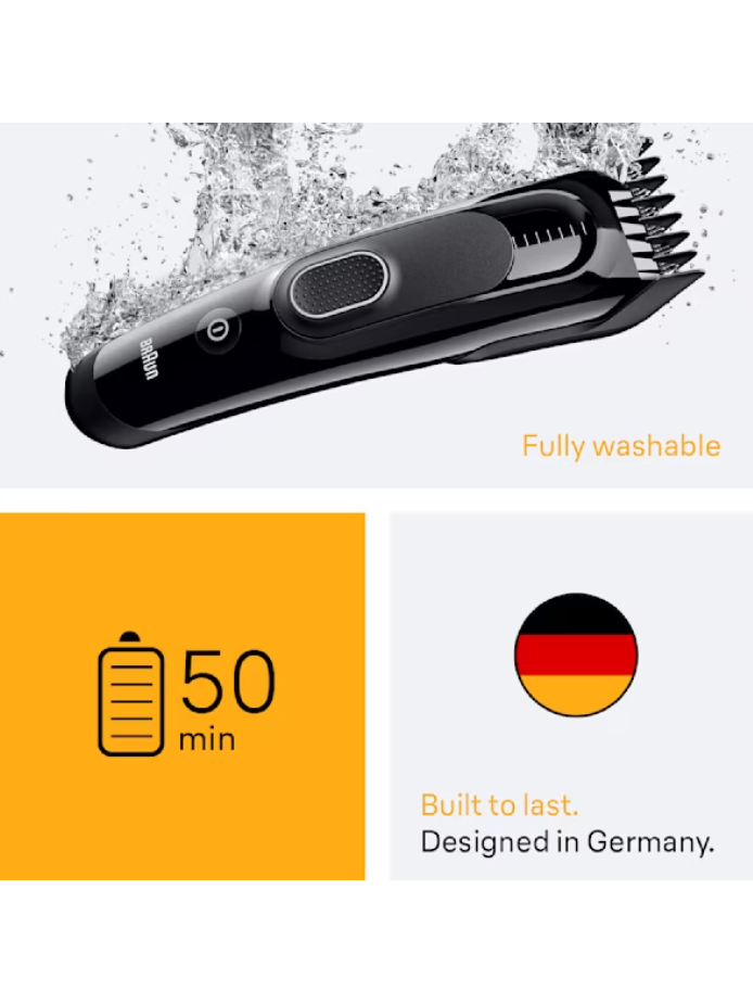 Braun Hair Clipper | HC5510 Series 5 | Cordless | Number of length steps 9 | Black 5 Braun Hair Clipper | HC5510 Series 5 | Cordless | Number of length steps 9 | Black 5