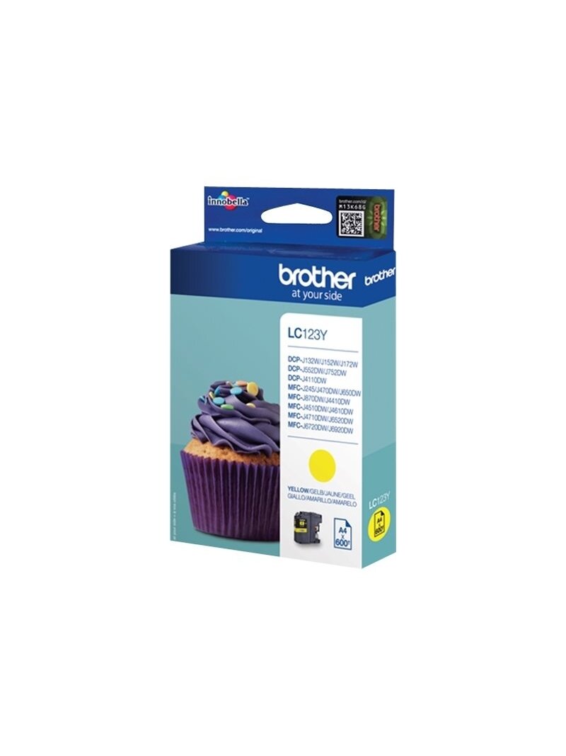 Brother LC123Y | Ink Cartridge | Yellow 2 Brother LC123Y | Ink Cartridge | Yellow 2