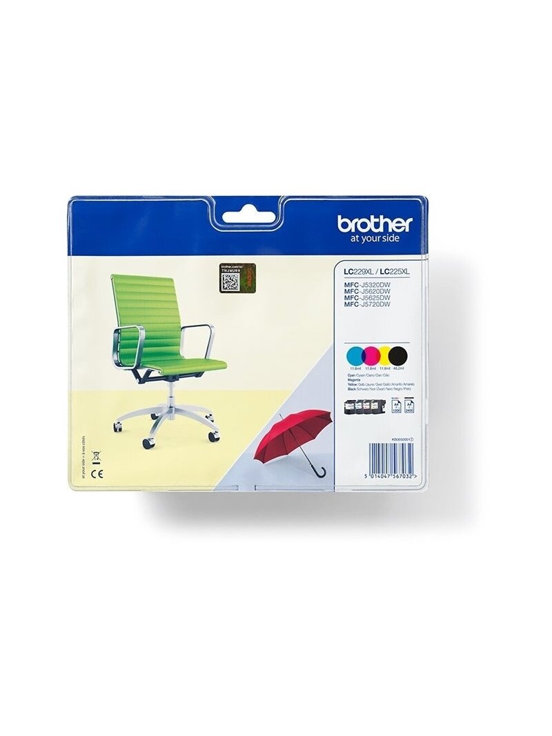 Brother LC229XLVALBP | Ink Cartridge | Black, Cyan, Magenta, Yellow