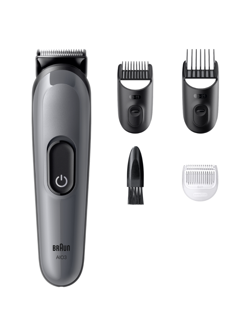 Braun 4-in-1 Grooming Kit | All-in-One Series 3 AIO3500 | Cordless | Number of length steps 14 | Black 1 Braun 4-in-1 Grooming Kit | All-in-One Series 3 AIO3500 | Cordless | Number of length steps 14 | Black 1
