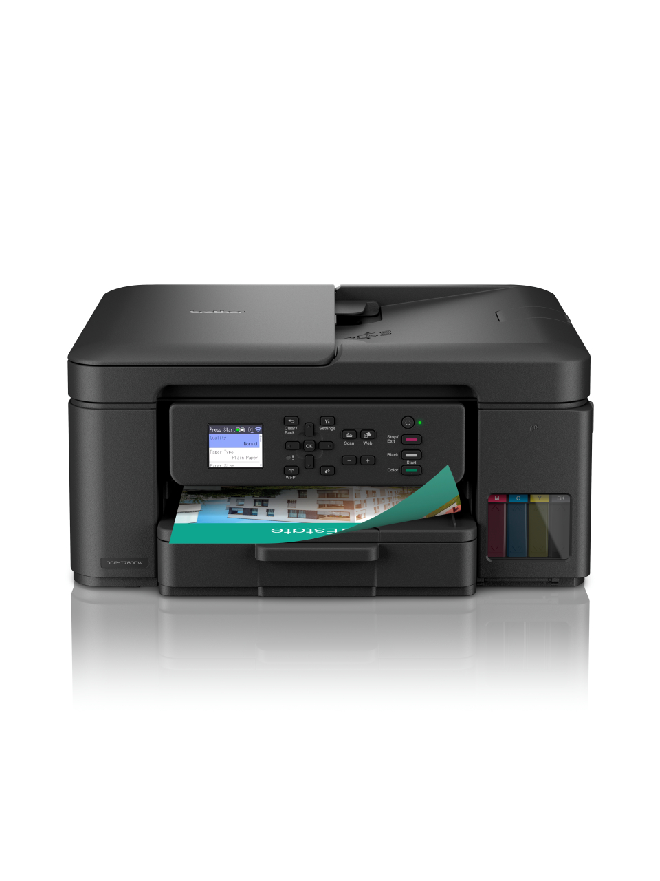 Brother | Wireless Printer with ADF | DCP-T780DW | Inkjet | Colour | 3-in-1 | A4 | Wi-Fi | Black