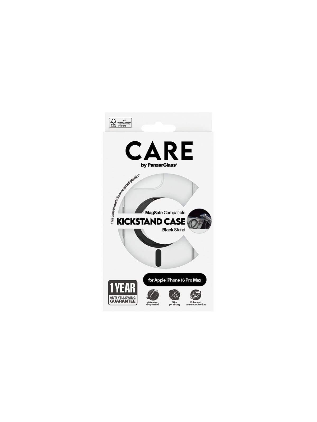 CARE Back cover | Apple | iPhone 16 Pro Max | Recycled plastic | Transparent 3 CARE Back cover | Apple | iPhone 16 Pro Max | Recycled plastic | Transparent 3