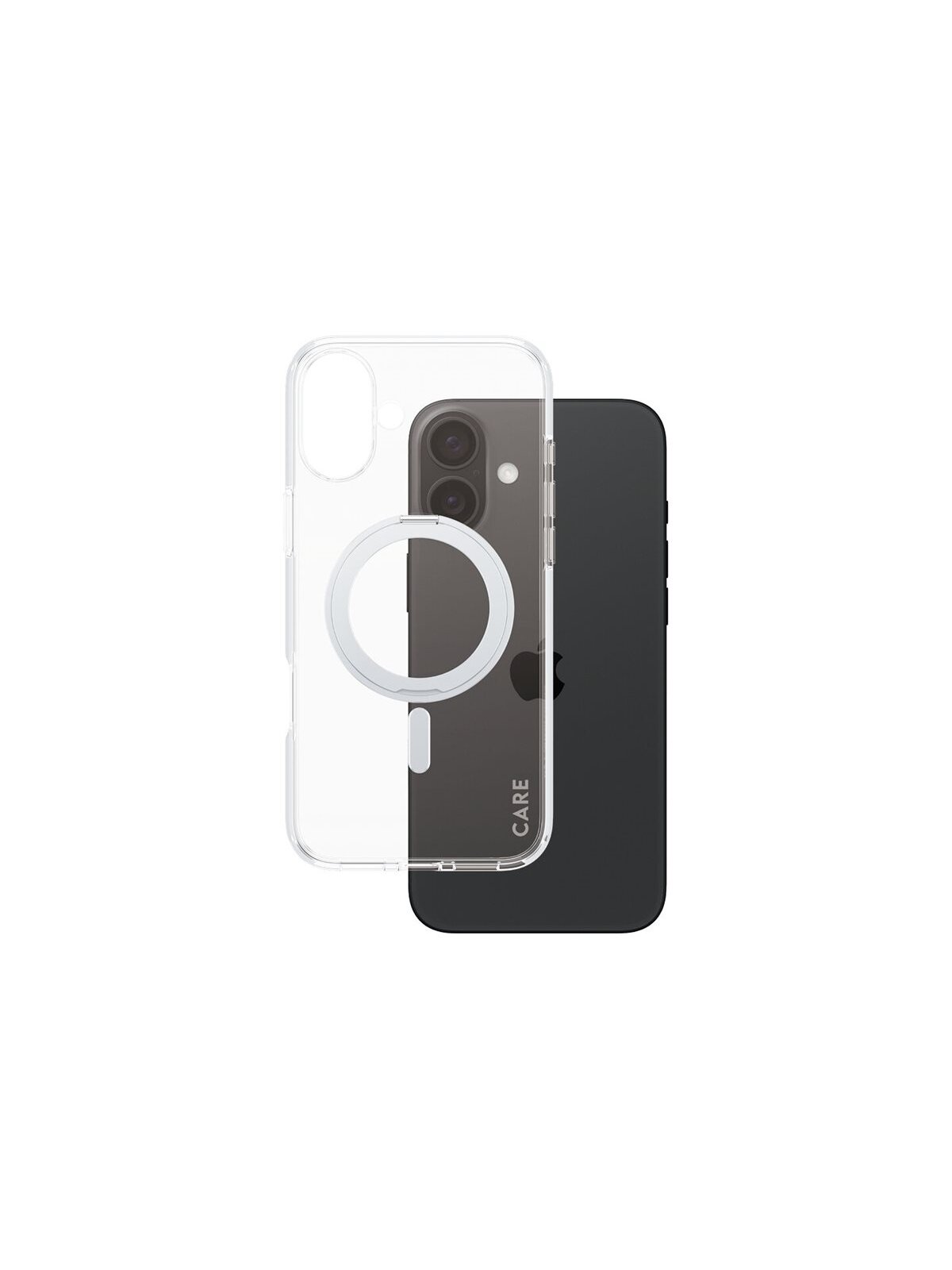 CARE by PanzerGlass Case Feature | Back protection | Apple | iPhone 16 Plus | Recycled plastic | Silver | Kickstand & MagSafe 1