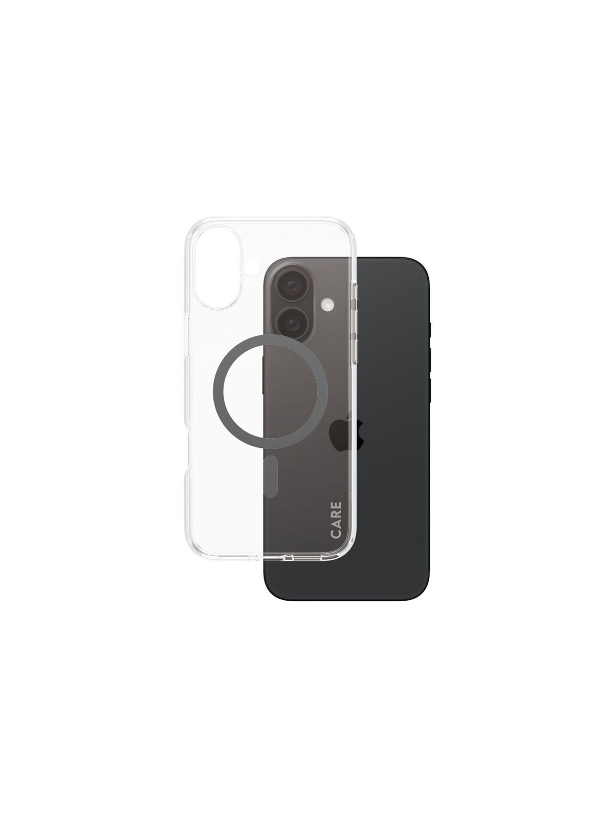 CARE by PanzerGlass Case Flagship | Back protection | Apple | iPhone 16 Plus | Recycled plastic | Transparent/Black | MagSafe 2 CARE by PanzerGlass Case Flagship | Back protection | Apple | iPhone 16 Plus | Recycled plastic | Transparent/Black | MagSafe 2