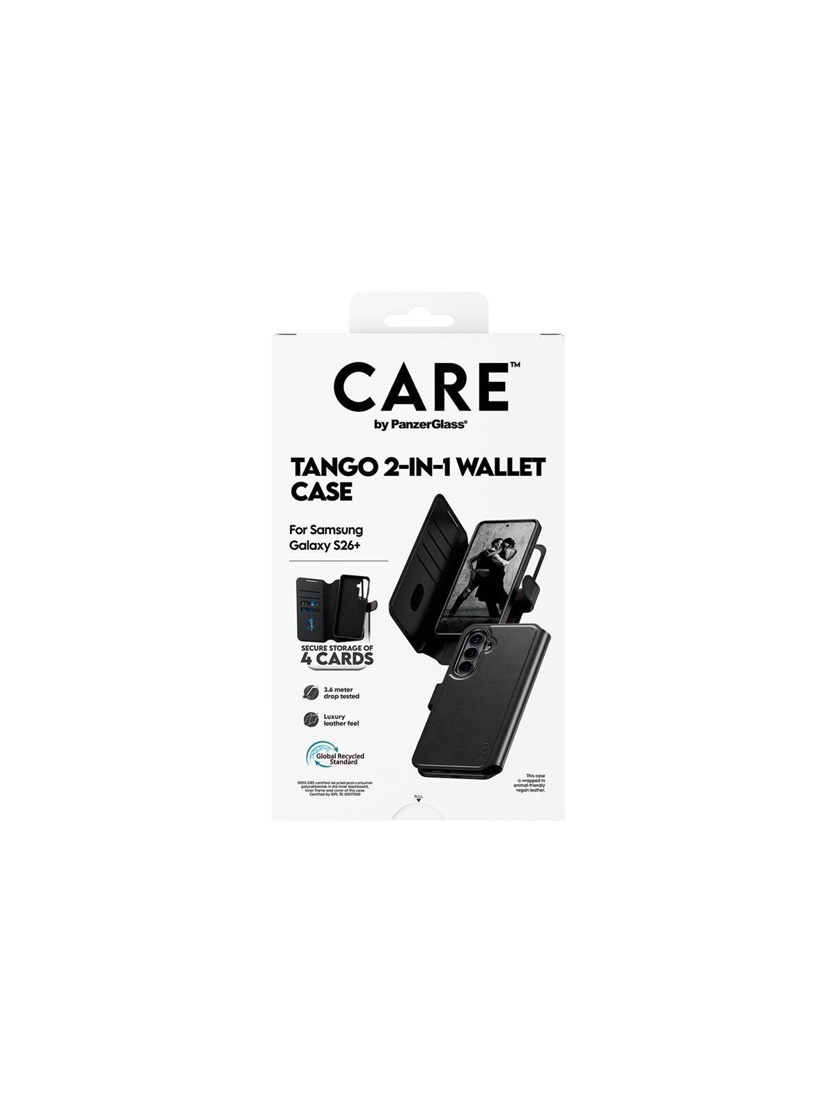 CARE by PanzerGlass Tango 2-in-1 Wallet Case w. Qi Samsung New Galaxy S26 Plus | PanzerGlass 6 CARE by PanzerGlass Tango 2-in-1 Wallet Case w. Qi Samsung New Galaxy S26 Plus | PanzerGlass 6