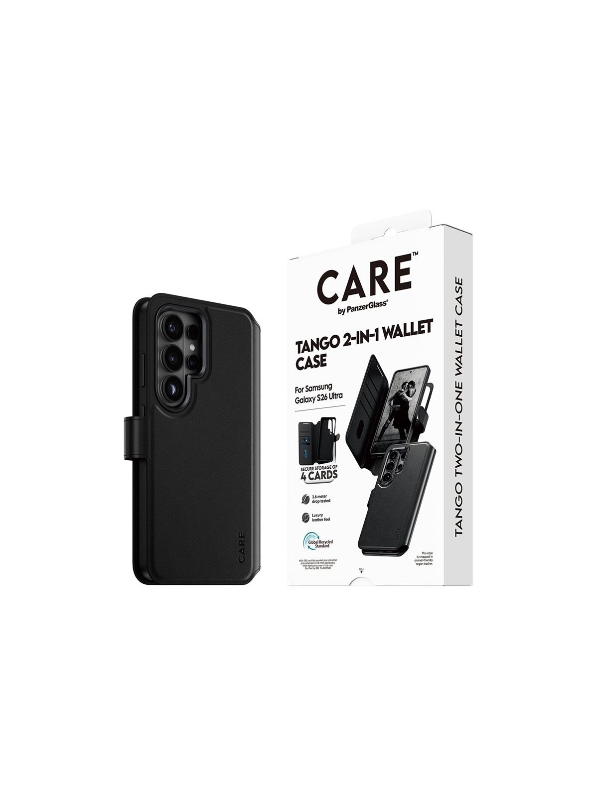 CARE by PanzerGlass Tango 2-in-1 Wallet Case w. Qi Samsung New Galaxy S26 Ultra | PanzerGlass 6 CARE by PanzerGlass Tango 2-in-1 Wallet Case w. Qi Samsung New Galaxy S26 Ultra | PanzerGlass 6