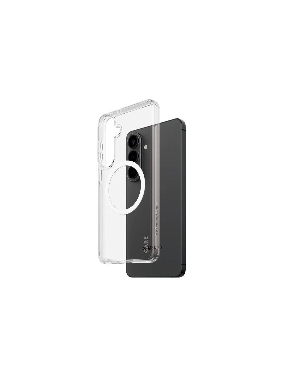 CARE by PanzerGlass Urban Explorer Case Transparent w. White Qi Samsung New Galaxy S26 Plus | PanzerGlass