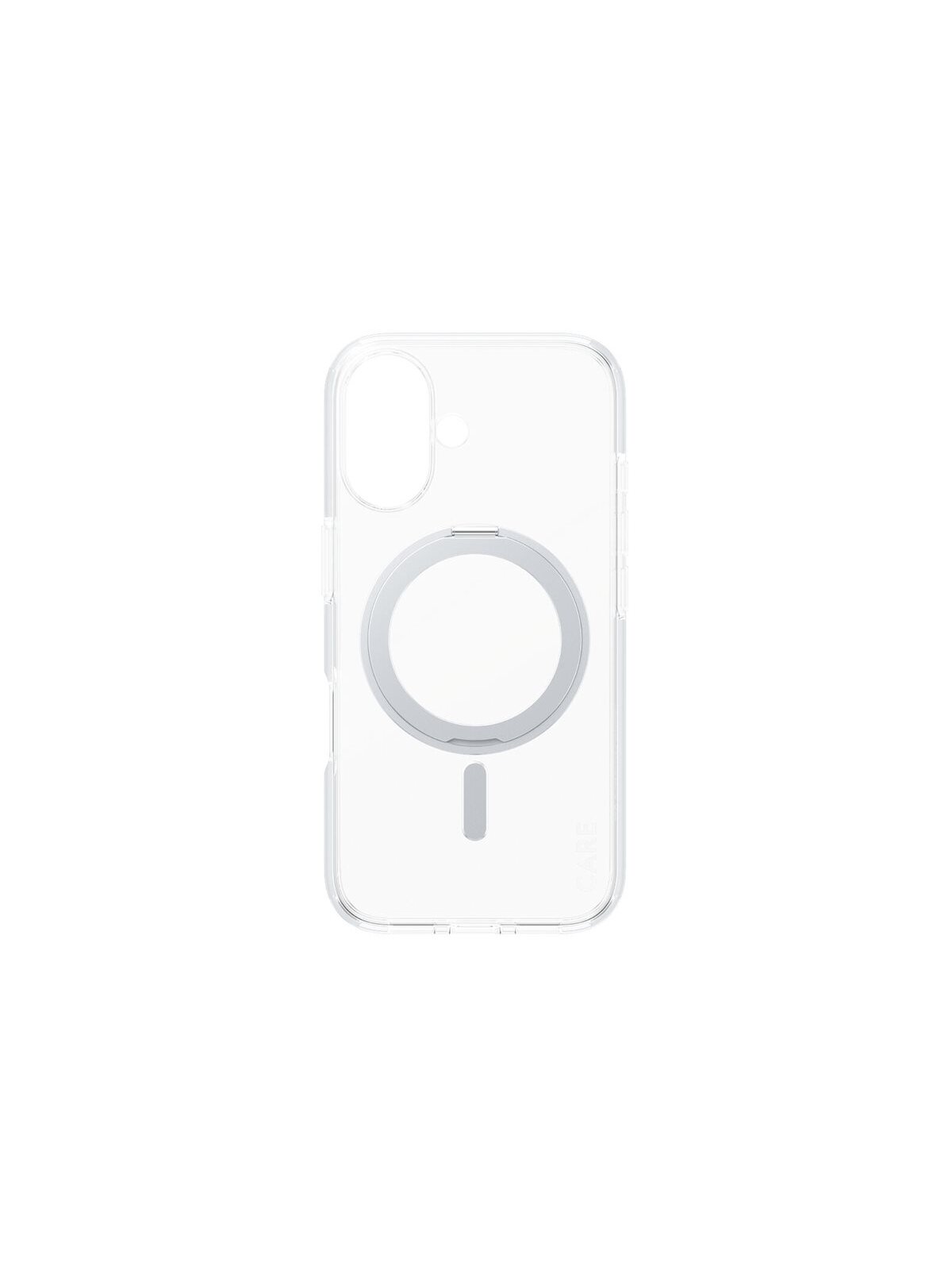 CARE Feature Case | Back cover | Apple | iPhone 16 | Recycled plastic | Silver | Kickstand & MagSafe