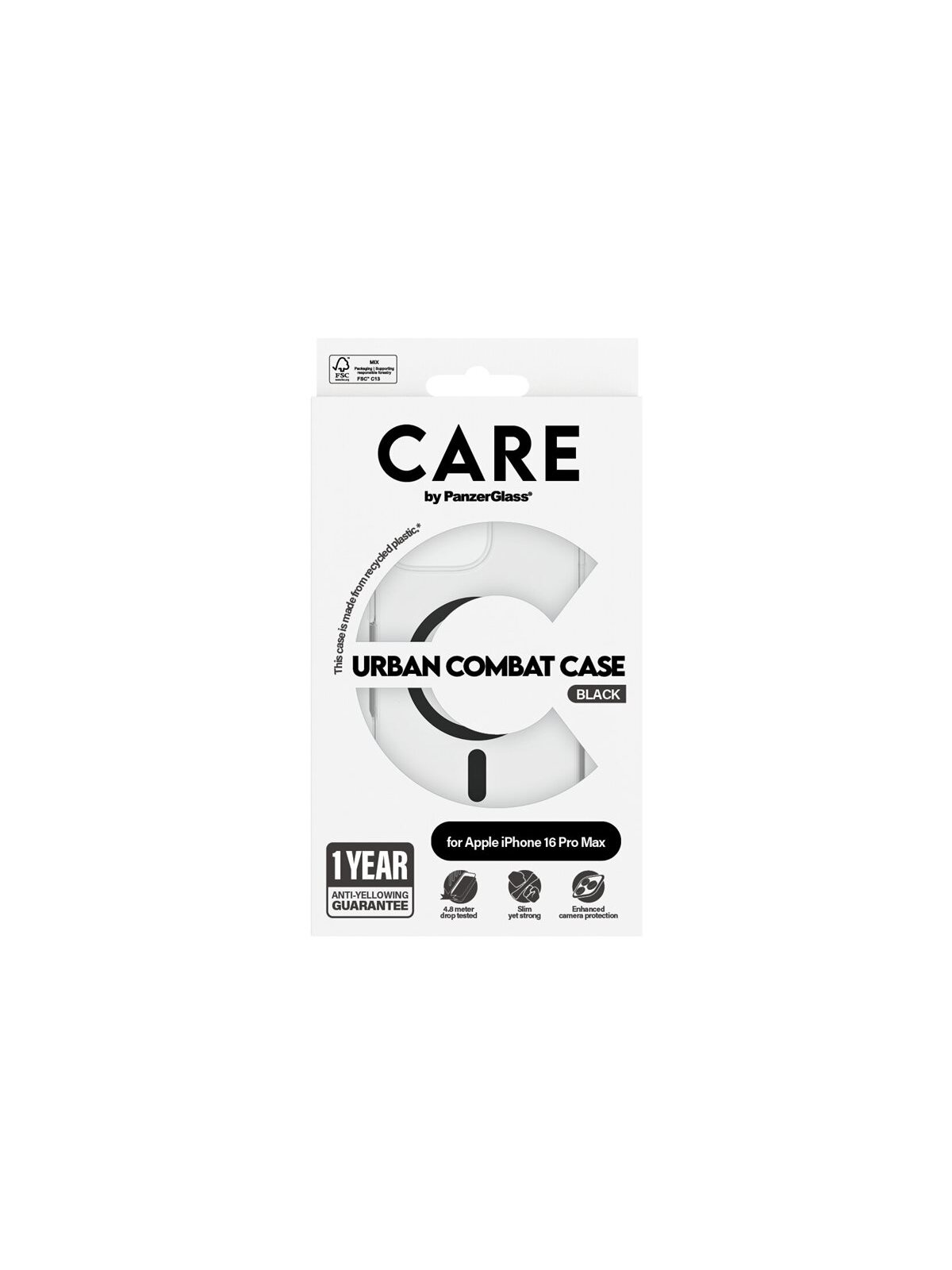 CARE Flagship Case | Back cover | Apple | iPhone 16 Pro Max | Recycled plastic | Transparent | MagSafe 2