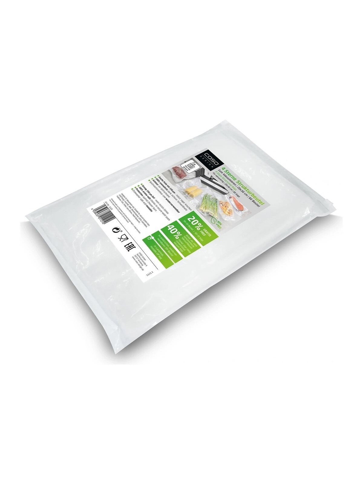 Caso | 4 Stars Structured Bags 20x30 cm | 60 pcs Caso | 4 Stars Structured Bags 20x30 cm | 60 pcs