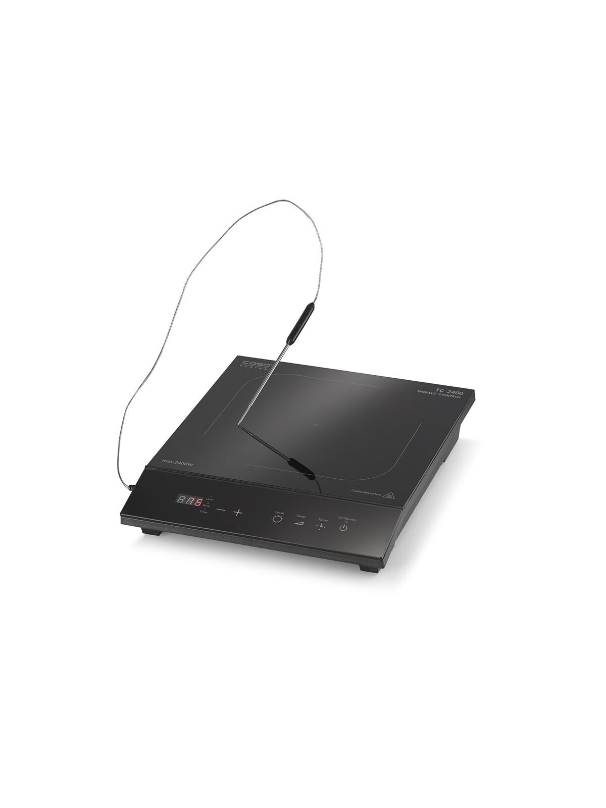 Caso | Table hob | TC 2400 ThermoControl | Number of burners/cooking zones 1 | Sensor touch | Black | Induction