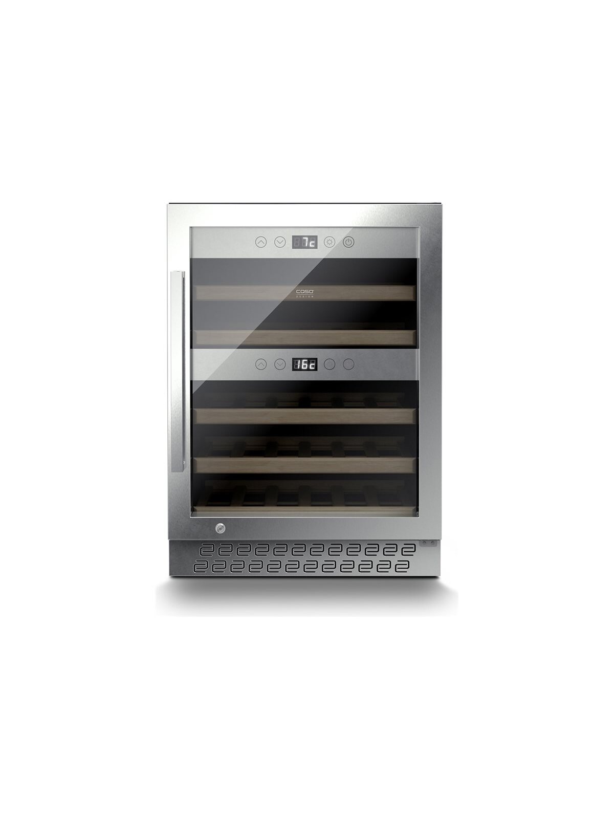 Caso | Wine cooler | WineChef Pro 40 | Energy efficiency class G | Showcase | Free standing | Bottles capacity Up to 40 bottles | Cooling type Compressor technology | Stainless steel/Black Caso | Wine cooler | WineChef Pro 40 | Energy efficiency class G | Showcase | Free standing | Bottles capacity Up to 40 bottles | Cooling type Compressor technology | Stainless steel/Black