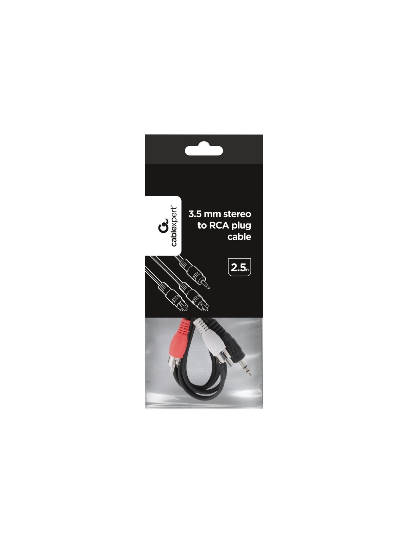 Cablexpert | 2.5m, 3.5mm/2xRCA, M/M | 3.5mm | 2 x RCA 5