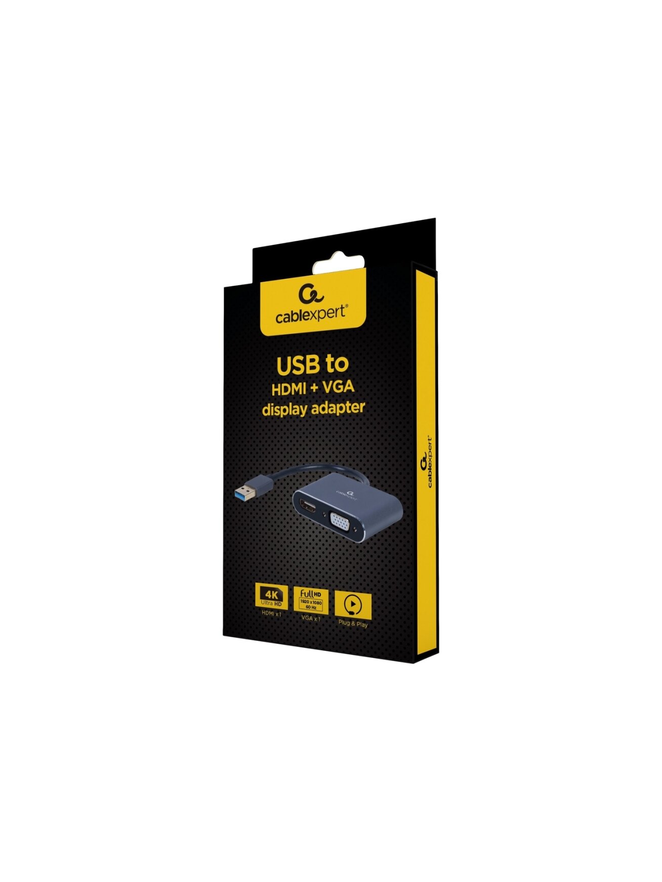 Cablexpert | USB display adapter | A-USB3-HDMIVGA-01 | USB 3.0 Type-A | 0.15 m 1 Cablexpert | USB display adapter | A-USB3-HDMIVGA-01 | USB 3.0 Type-A | 0.15 m 1
