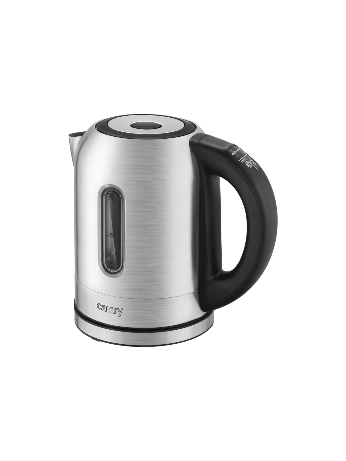 Camry | Kettle | CR 1253 | With electronic control | 2200 W | 1.7 L | Stainless steel | 360° rotational base | Stainless steel 1 Camry | Kettle | CR 1253 | With electronic control | 2200 W | 1.7 L | Stainless steel | 360° rotational base | Stainless steel 1