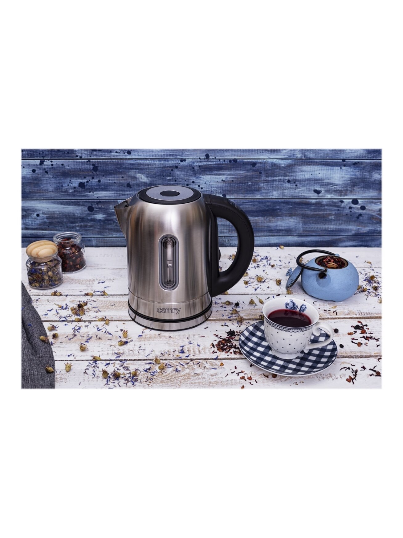 Camry | Kettle | CR 1253 | With electronic control | 2200 W | 1.7 L | Stainless steel | 360° rotational base | Stainless steel 13 Camry | Kettle | CR 1253 | With electronic control | 2200 W | 1.7 L | Stainless steel | 360° rotational base | Stainless steel 13