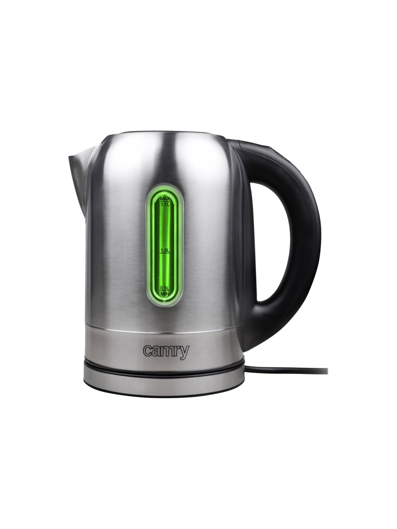 Camry | Kettle | CR 1253 | With electronic control | 2200 W | 1.7 L | Stainless steel | 360° rotational base | Stainless steel 2