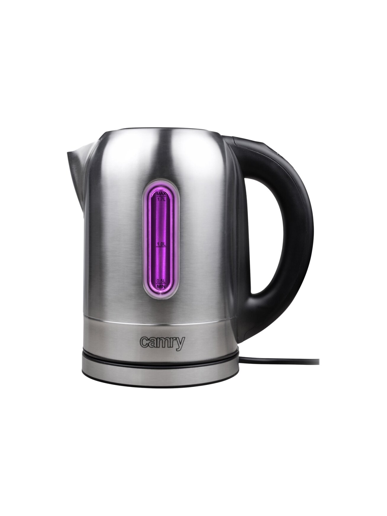 Camry | Kettle | CR 1253 | With electronic control | 2200 W | 1.7 L | Stainless steel | 360° rotational base | Stainless steel 4 Camry | Kettle | CR 1253 | With electronic control | 2200 W | 1.7 L | Stainless steel | 360° rotational base | Stainless steel 4