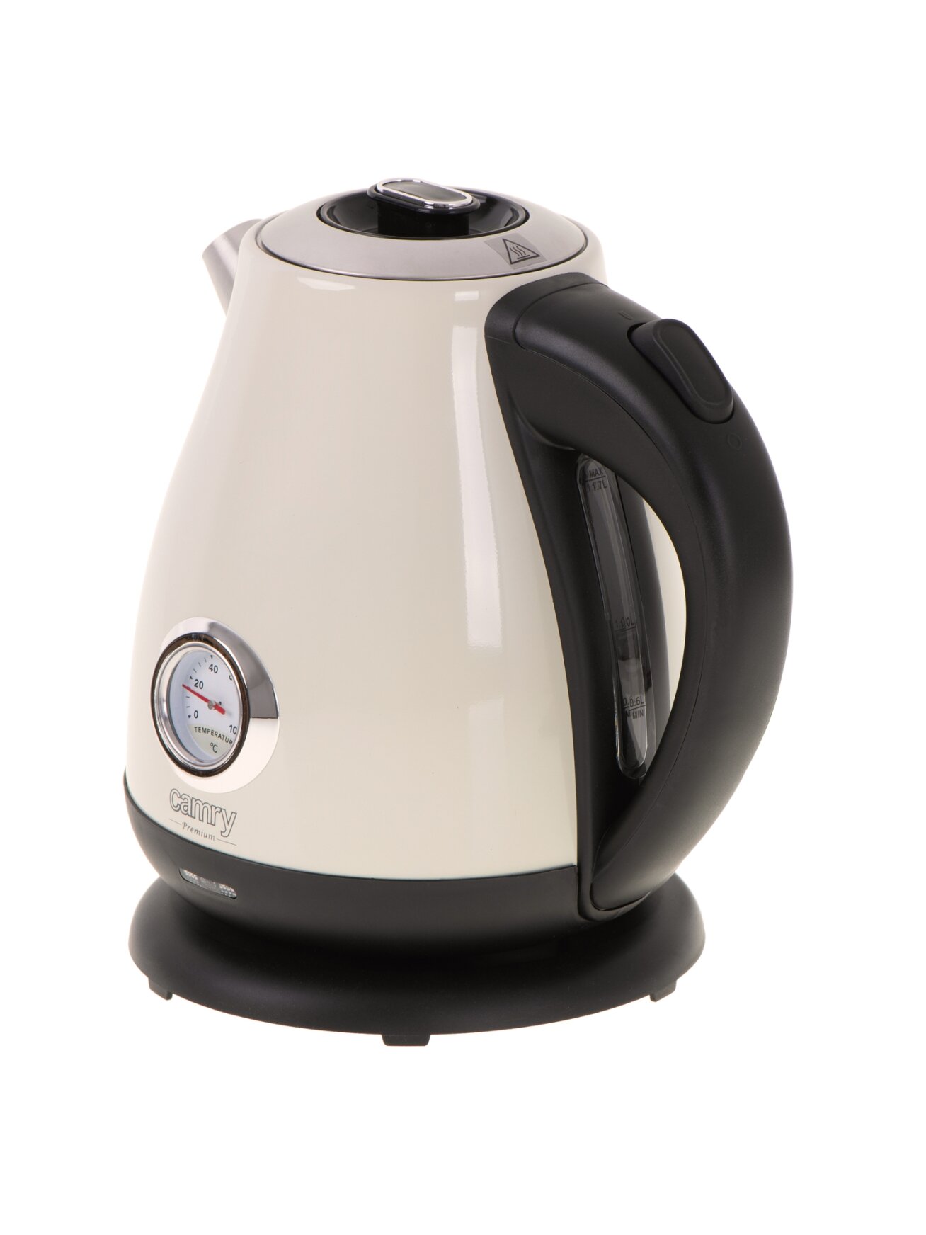 Camry | Kettle with a thermometer | CR 1344 | Electric | 2200 W | 1.7 L | Stainless steel | 360° rotational base | Cream 2
