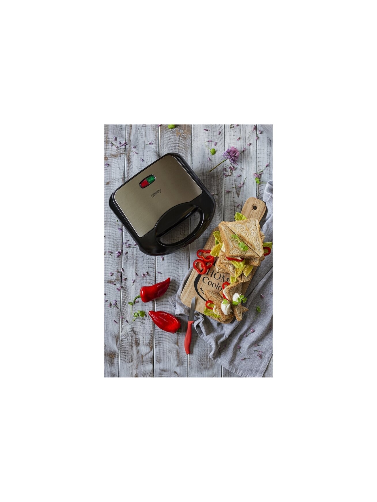 Camry | Sandwich maker | CR 3018 | 850 W | Number of plates 1 | Number of pastry 2 | Ceramic coating | Black 5 Camry | Sandwich maker | CR 3018 | 850 W | Number of plates 1 | Number of pastry 2 | Ceramic coating | Black 5