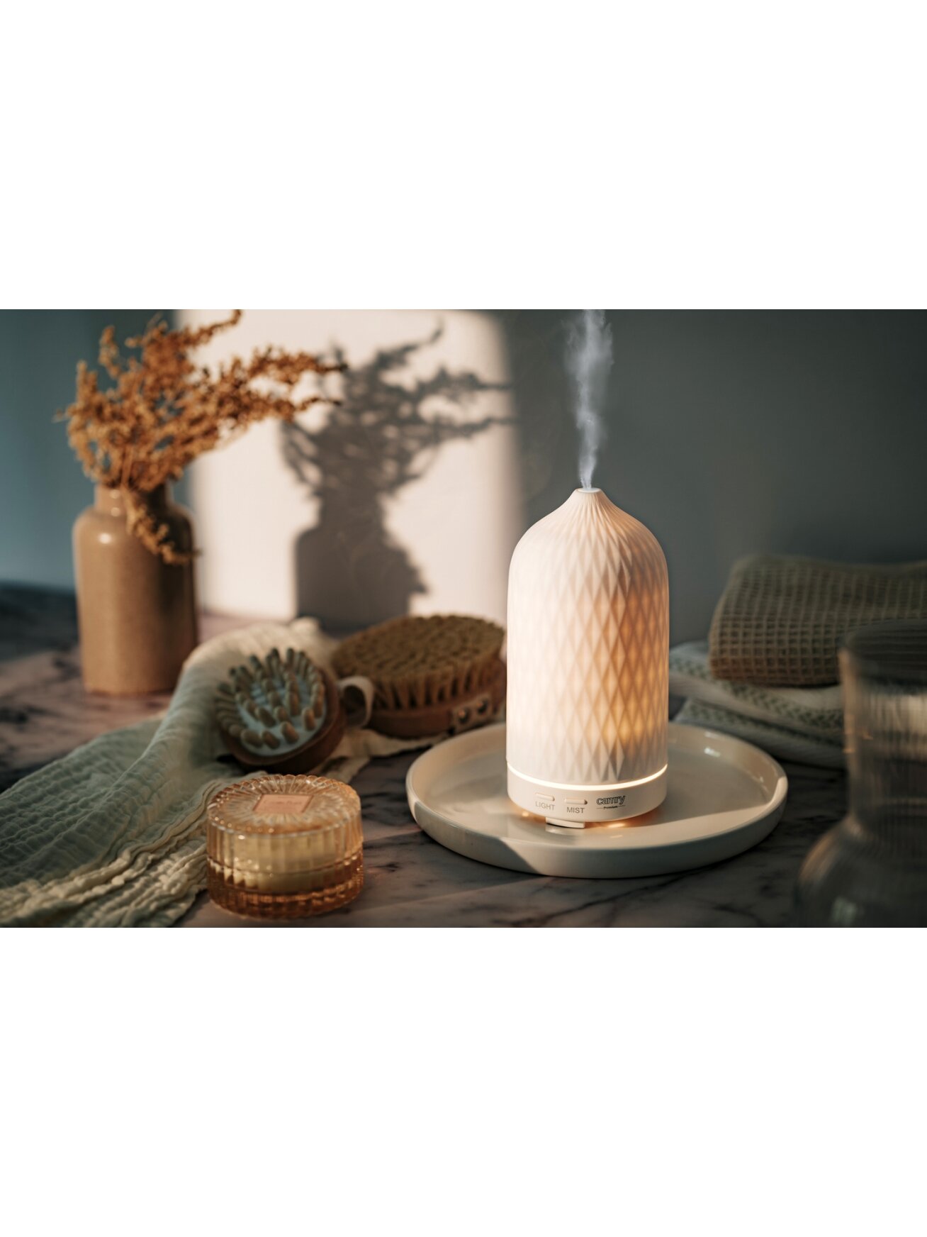 Camry | Ultrasonic aroma diffuser 3in1 | CR 7970 | Ultrasonic | Suitable for rooms up to 25 m² | White 6 Camry | Ultrasonic aroma diffuser 3in1 | CR 7970 | Ultrasonic | Suitable for rooms up to 25 m² | White 6