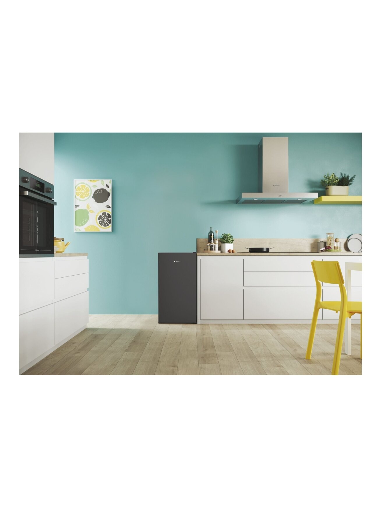 Candy Table Top Refrigerator | CHASD4385EBC | Energy efficiency class E | Free standing | Larder | Height 85 cm | Fridge net capacity 90 L | 37 dB | Black 2 Candy Table Top Refrigerator | CHASD4385EBC | Energy efficiency class E | Free standing | Larder | Height 85 cm | Fridge net capacity 90 L | 37 dB | Black 2