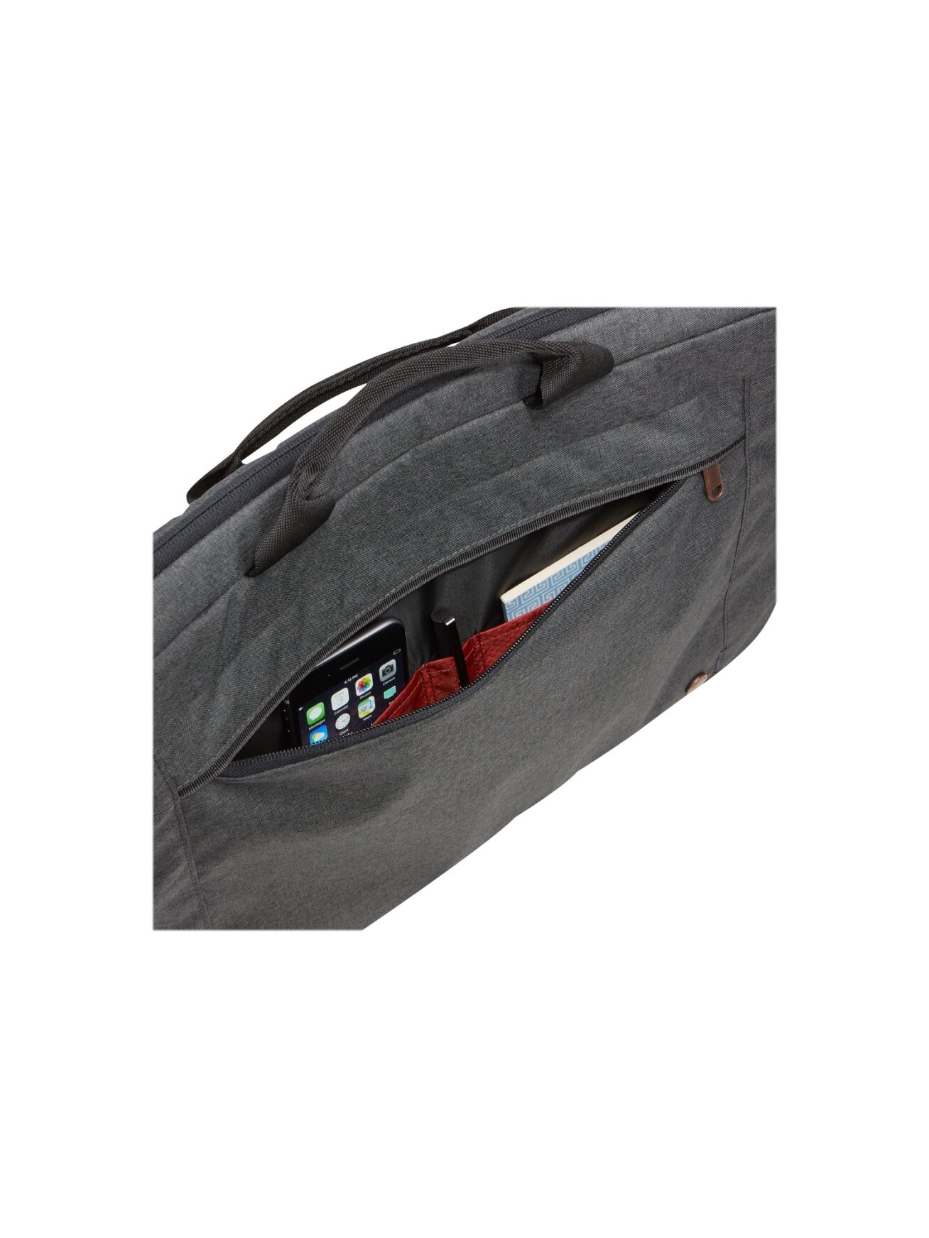 Case Logic | Era Attaché | Fits up to size 15.6 " | Messenger - Briefcase | Obsidian | Shoulder strap 6