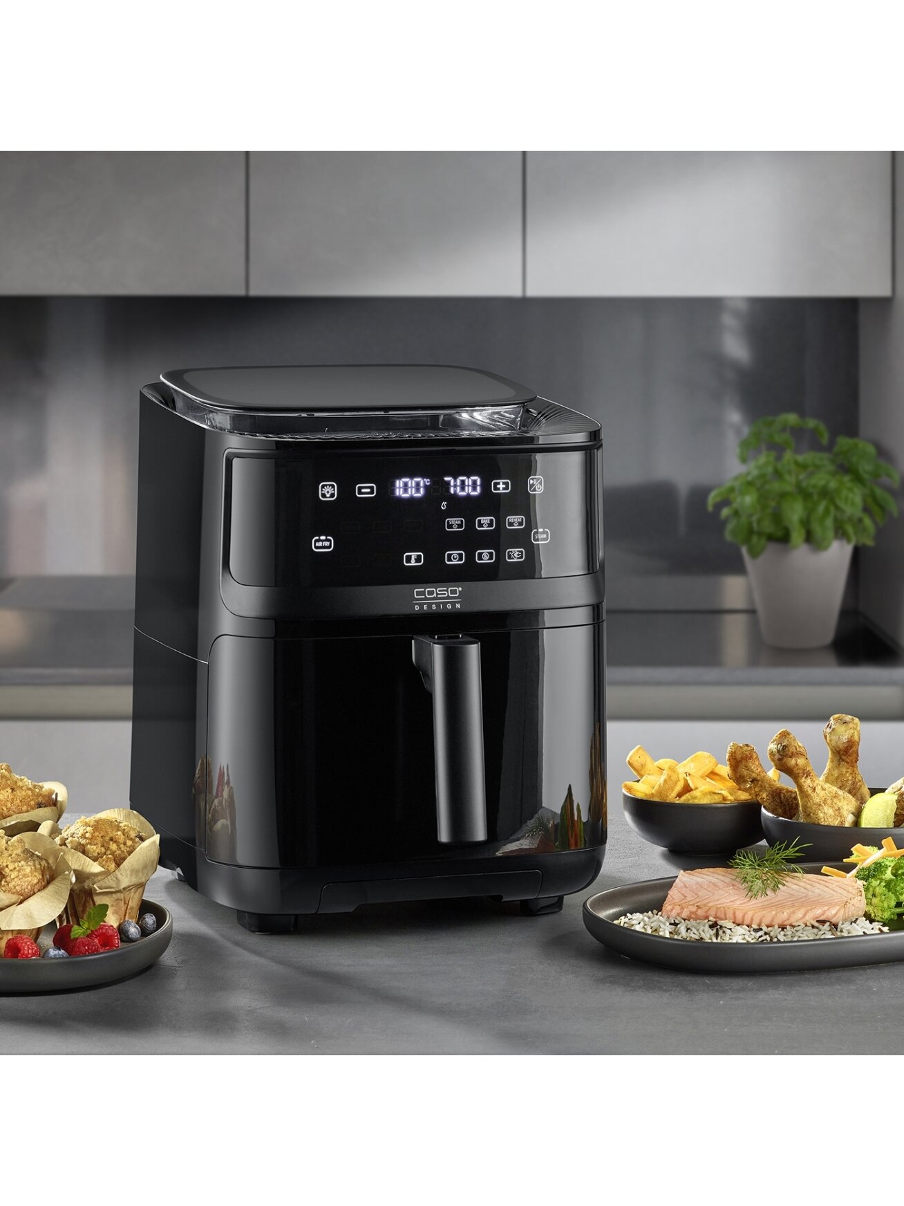 Caso | Air Fryer with Steam Function | Steam and AirFry 700 | Power 1700 W | Capacity 7 L | Black 7
