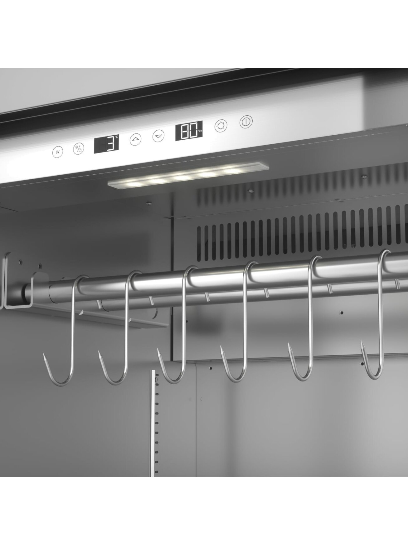 Caso | Dry aging cabinet with compressor technology | DryAged Master 380 Pro | Energy efficiency class Not apply | Food-ageing cabinet with compressor technology | Free standing | Bottles capacity Not apply | Cooling type  Compressor technology | Stainles 2